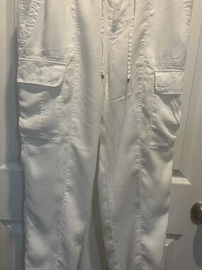 Ralph Lauren White Cargo Jogger Pants